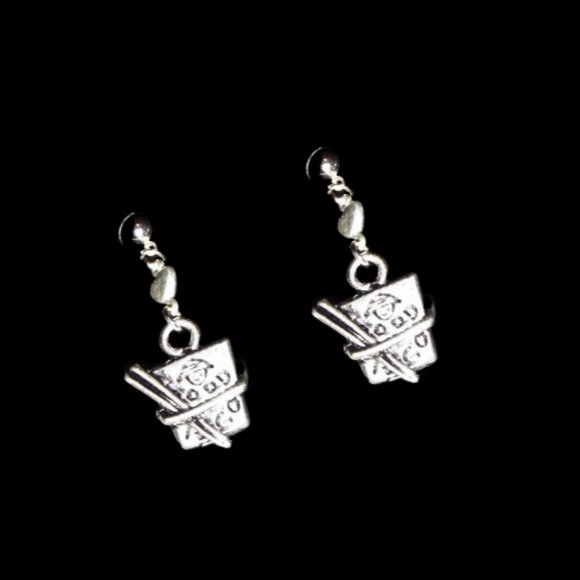 Chinese Takeout Charm Earrings - Picture 1 of 4